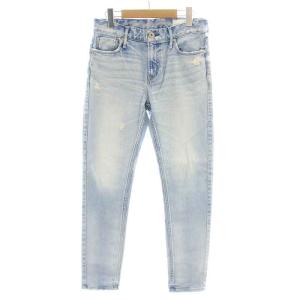 ステラ THE STELLA デニムパンツ ジーンズ ジップフライ スリム スキニー USED加工 ダメージ加工 クロップド