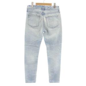 upper hights ステラ THE STELLA デニムパンツ ジーンズ ジップフライ スリム スキニー USED加工 ダメージ加工 クロップド
