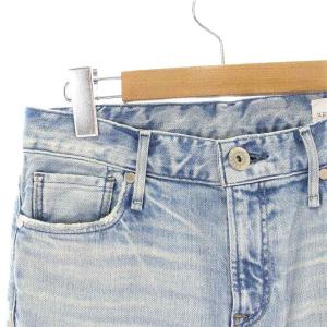 upper hights ステラ THE STELLA デニムパンツ ジーンズ ジップフライ スリム スキニー USED加工 ダメージ加工 クロップド