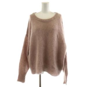 22AW モヘヤmixクルーネックプルオーバー ニット セーター ピンク 22080370414040