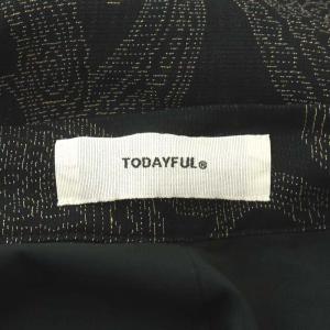 TODAYFUL 23SS ペイズリーラフパンンツ Paisley Rough Pants 38 M 黒 ブラック 12310705