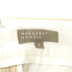 MARGARET HOWELL 8 WALE CORDUROY コーデュロイパンツ ジッパーフライ コットン 2 M アイボリー