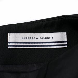 BORDERS at BALCONY BD2311-3H-44 FINE BORDER MINI SKIRT サテン 切替 38 ブラック