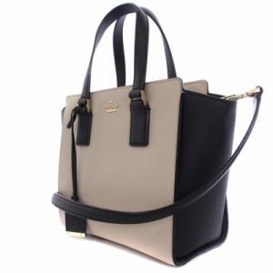 kate spade new york ショルダーバッグ ハンドバッグ 2WAY レザー ベージュ 黒 ブラック