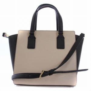 kate spade new york ショルダーバッグ ハンドバッグ 2WAY レザー ベージュ 黒 ブラック