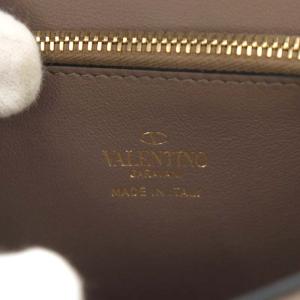 VALENTINO GARAVANI ロックスタッズ チェーンウォレット ショルダーバッグ レザー グレージュ