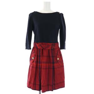 BURBERRYワンピースチェック紺ネイビー