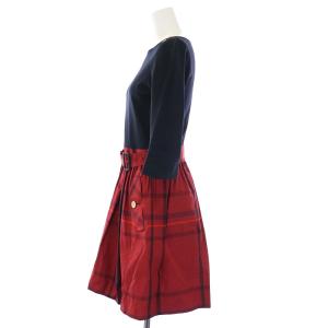 BURBERRY BRIT膝丈ワンピースチェックベルト