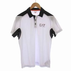 EA7 ポロシャツ 薄手 半袖 S 白 ホワイト 黒