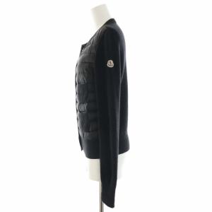 MONCLER MAGLIONE TRICOT ALLA COREANA ダウンジャケット ロゴ S 黒