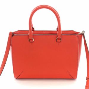 TORY BURCH ハンドバッグ ショルダー ロゴ 2way 鞄 オレンジ