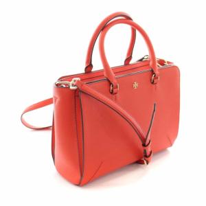 TORY BURCH ハンドバッグ ショルダー ロゴ 2way 鞄 オレンジ