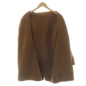 ムートンコート ロング シングル ステンカラー 48 M ベージュ