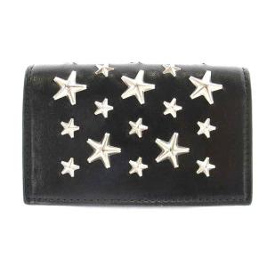 NELLO CST 名刺入れ カードケース レザー スタースタッズ 星 黒 ブラック シルバー色
