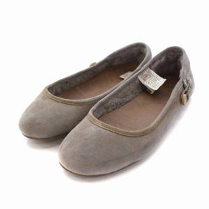 エイタン Eitan スリッポン フラットシューズ スエード 裏ボア US6 23cm グレー 1008800