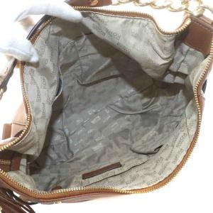 MICHAEL Michael Kors ショルダーバッグ 2WAY レザー チェーン タッセル ロゴ 茶 ブラウン ゴールド色