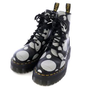 Dr.Martens QUAD RETRO JADON POLKA DOT 8ホール ショートブーツ レースアップ ドット UK4 23cm 黒