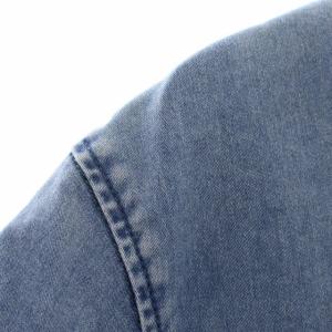 DIESEL D-BIGGOR-NE TRACK DENIM T-SHIRT Tシャツ デニム クルーネック ロゴ ストレッチ 半袖 S