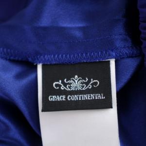 GRACE CONTINENTAL 21SS フラワーオーナメントスカート フレアスカート ロング チュール 刺繍 36 S 紺 ネイビー 01211 21195-00