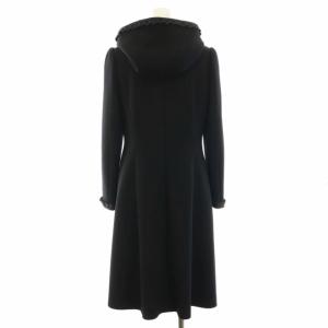 M'S GRACY 21年製 ボンディングワンピース フレア フリル リボンモチーフ M ブラック