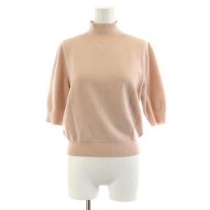 22年製 KNIT TOP  FRENCH SOUFFLE タートルネック ウール M ピンク