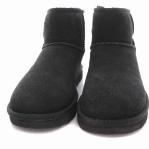 UGG australia W CLASSIC MINI 2 クラシック ミニ 2 ムートンブーツ ショート US6 23cm 黒 ブラック 1016222