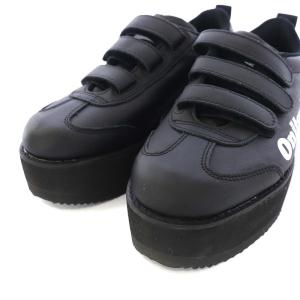 Onitsuka Tiger DELEGATION CHUNK W スニーカー シューズ 厚底 ロゴ US7 24cm 黒 ブラック 1182A207