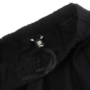 BLACK COMME des GARCONS AD2010 製品染め タックフレアスカート ひざ丈 イージー ウール L 黒 ブラック