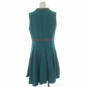 Diagram GRACE CONTINENTAL ビジューフレアワンピース ひざ丈 ノースリーブ 装飾 パール 38 M ?? ブルー