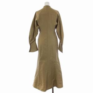 Mame Kurogouchi 22SS Military Cotton Deep Neck Dress 1 ベージュ