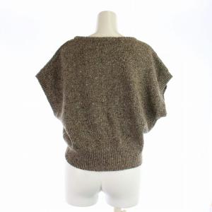 Plage 23AW OLIVETTE ニットベスト Vネック フレンチスリーブ ウール F グレー 23080922504130