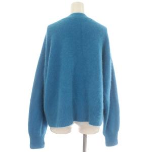 Plage 22AW Cashmere Mix Fur カーディガン ファー カシミヤ ウール ニット F 青 ブルー