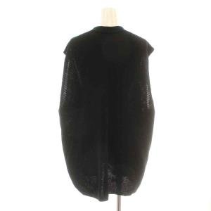 Plage 21SS Italian Yarn ベスト ジレ プルオーバー ニット Vネック F 黒 ブラック 21080922105020