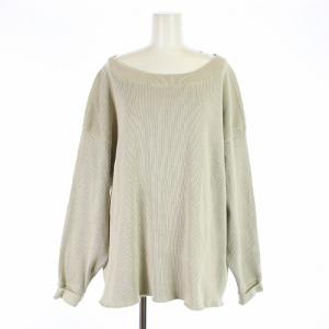 23AW ヘビーテレコプルオーバー カットソー リブ 長袖 コットン ライトグレー 23070200309030