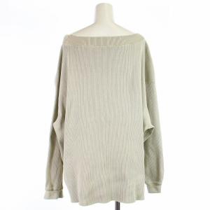 Spick&Span 23AW ヘビーテレコプルオーバー カットソー リブ 長袖 コットン ライトグレー 23070200309030