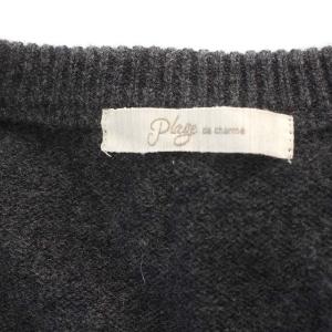 Plage 22AW WOレイヤードニット 2点セット Vネック セーター キャミソール ウール F グレー