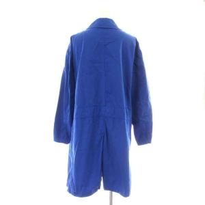 DANTON ステンカラーコート スプリングコート ミドル シングル 34 S 青 ブルー