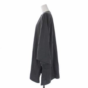 ENFOLD 21AW CUT AND SEWN チュニック 長袖 ドロップショルダー クルーネック 38 M グレー 300EA280-2200