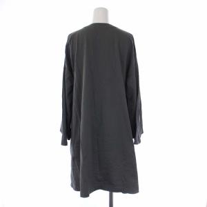 ENFOLD 21AW CUT AND SEWN チュニック 長袖 ドロップショルダー クルーネック 38 M グレー 300EA280-2200