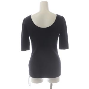 BORDERS at BALCONY 23AW バックラウンドウールニット BACK ROUND WOOL KNIT セーター カットソー プルオーバー 五分袖