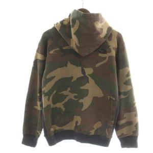 THE NORTH FACE SQUARE LOGO BIG HOODIE パーカー プルオーバー 長袖 迷彩 カモフラ ロゴプリント 裏起毛 L カーキ