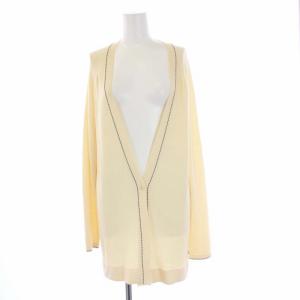 近年モデル ウール ステッチ ピキュール・セリエ ニットカーディガン ロング 34 S ベージュ