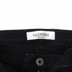 VALENTINO デニムパンツ ジーンズ スキニー ロゴプリント W27 黒 ブラック TB3DD09I55B