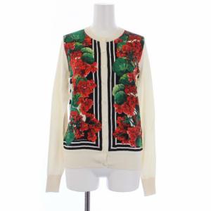 DOLCE&GABBANA アンサンブルニット カーディガン ノースリーブカットソー シルク100％ 36 XS ホワイト