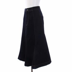 STELLA McCARTNEY 18年製 デニムスカート ロング フレア 38 S 紺 ネイビー 526906