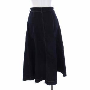 STELLA McCARTNEY 18年製 デニムスカート ロング フレア 38 S 紺 ネイビー 526906