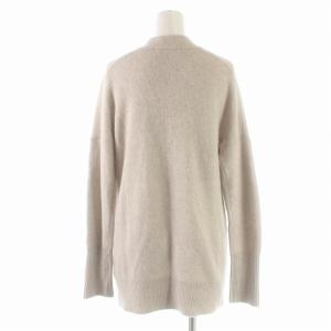 23区 19AW ヘアリーファンシー カーディガン ニット Vネック 長袖 ウール 羊毛 38 M ベージュ KRWOKA0205