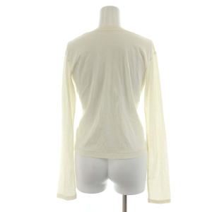 Plage 23AW SHEER Vネック カーディガン 長袖 コットン 白 ホワイト