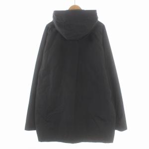 WOOLRICH コーチジャケット ジャンパー ハイネック ジップアップ フード ロゴ L 黒 ブラック