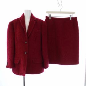 Salvatore Ferragamo スーツ セットアップ 上下 テーラードジャケット スカート I48 XXL 赤 レッド